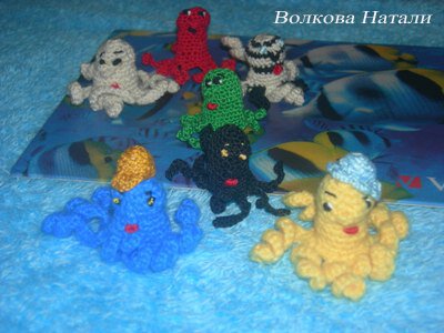 вязаные крючком осьминожки осьминожки Натали